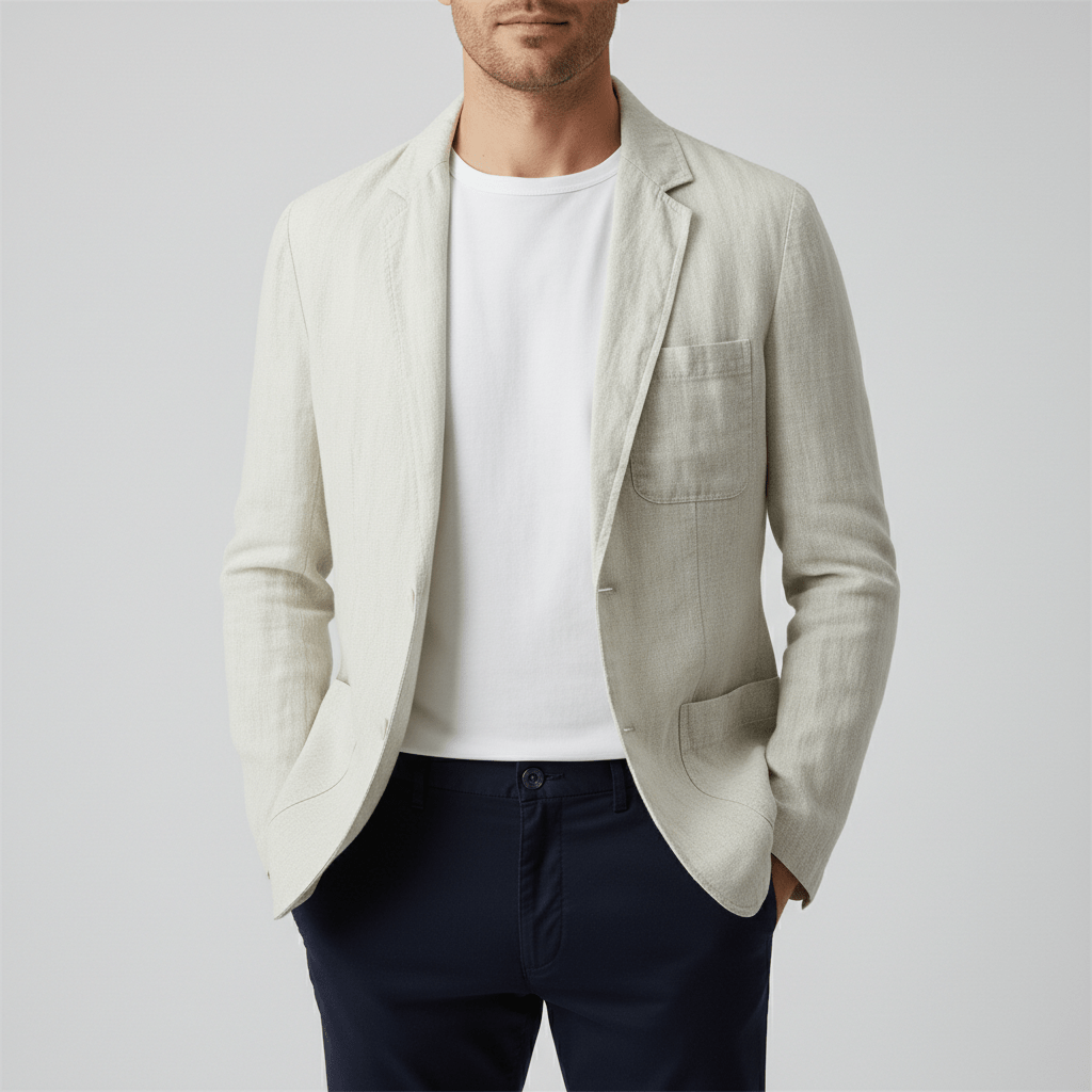 Slim Fit Men's Casual Two Button Jacket
