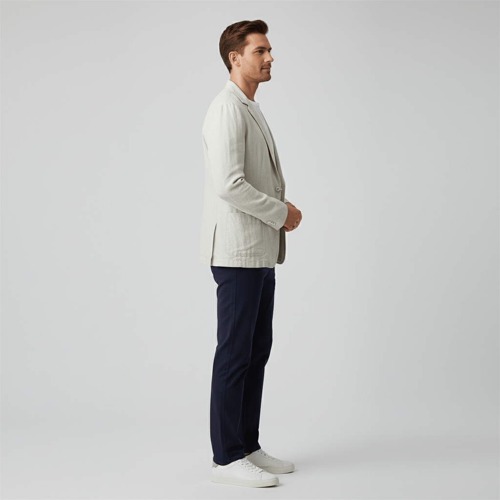 Slim Fit Men's Casual Two Button Jacket