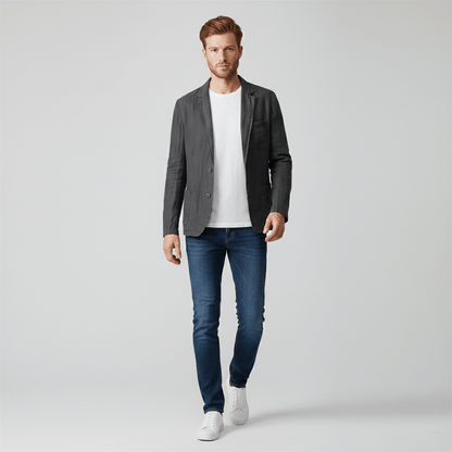 Slim Fit Men's Casual Two Button Jacket