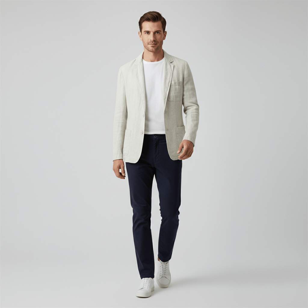 Slim Fit Men's Casual Two Button Jacket