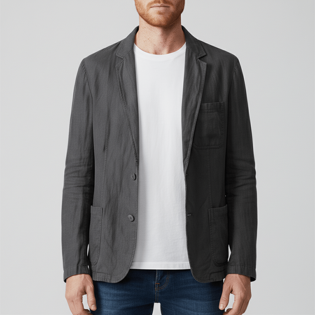 Slim Fit Men's Casual Two Button Jacket