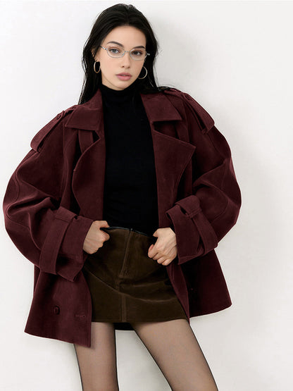 Casual Soft Suede Blazer Jacket