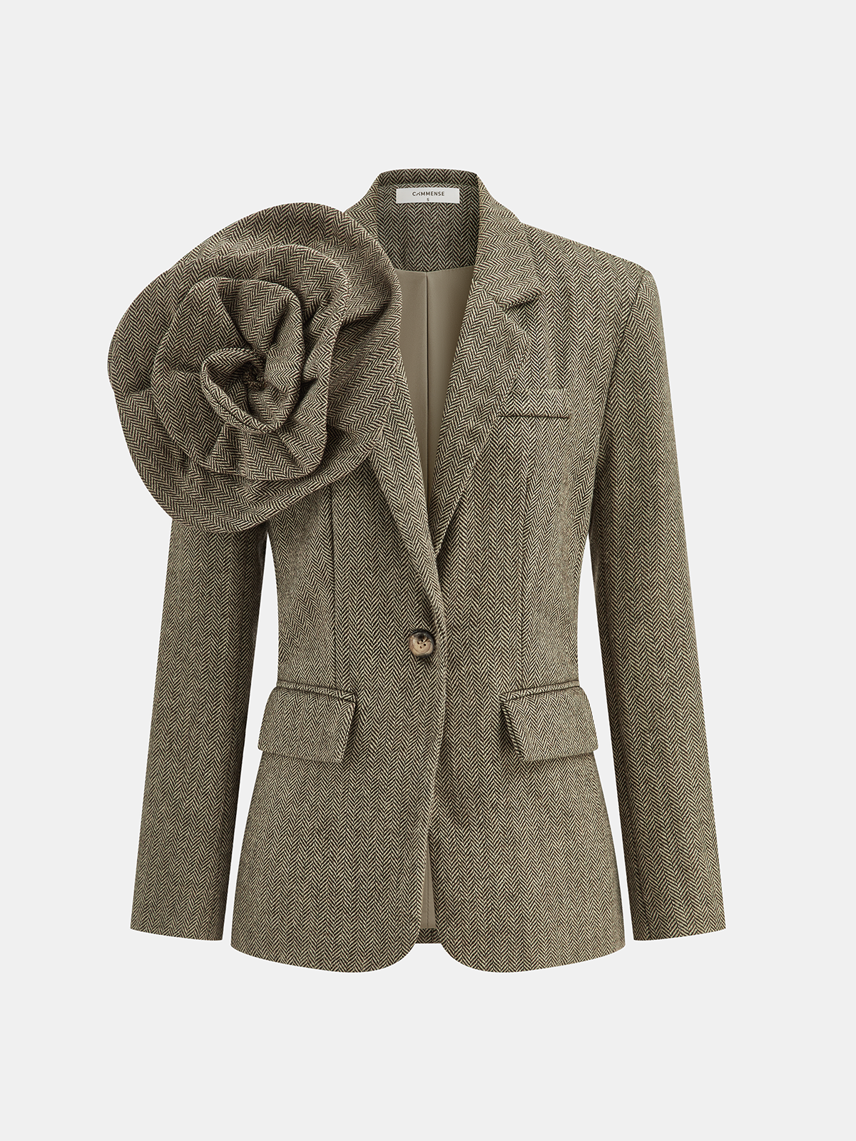 Classic Oversized Floral Tweed Jacket - OutfitLondon