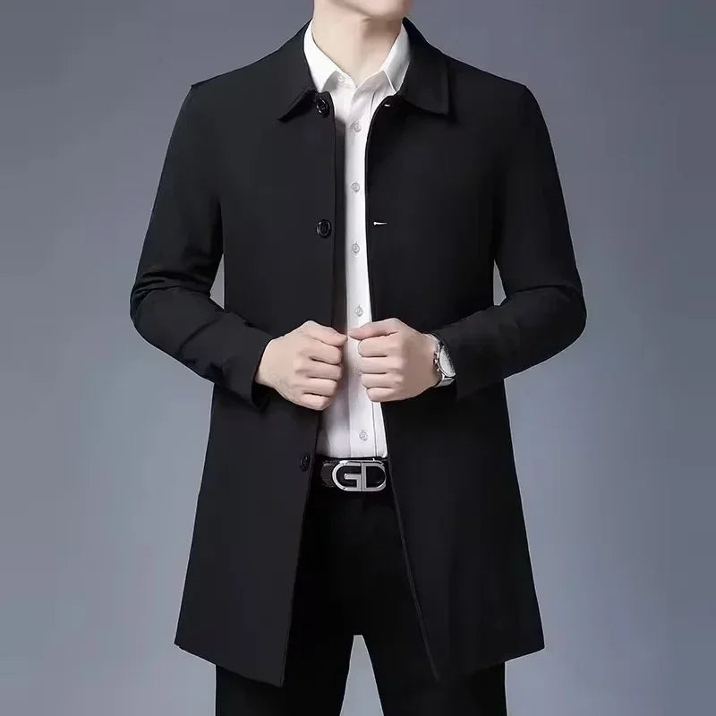 Stylish Men's Overcoat for Business and Formal Wear