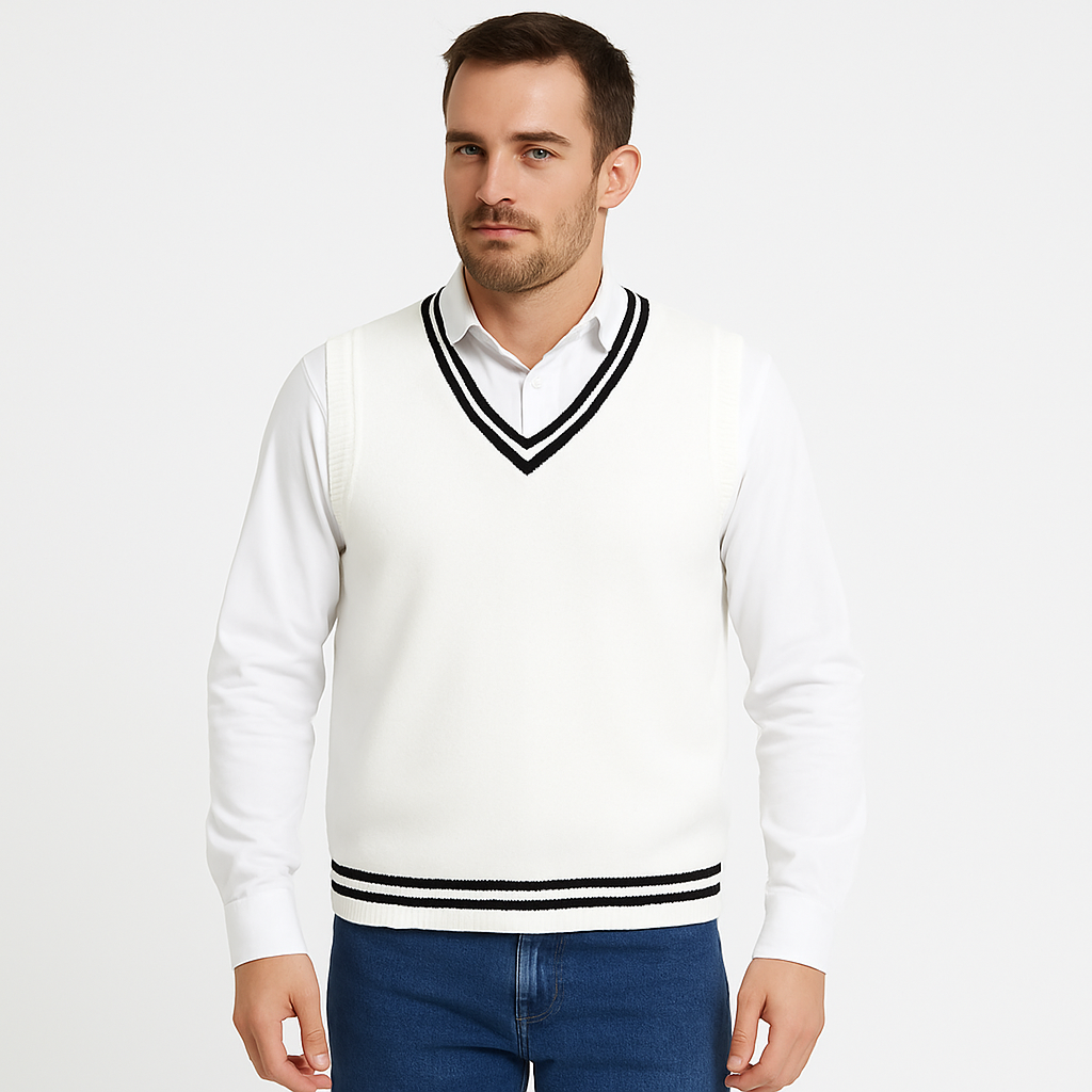 Old Money Men's Essential Knit Vest - OutfitLondon