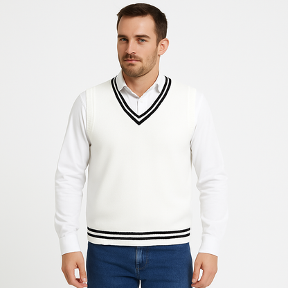 Old Money Men's Essential Knit Vest - OutfitLondon