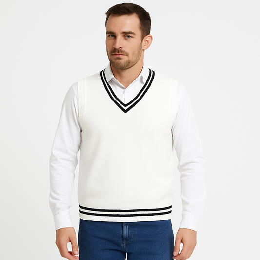 Old Money Men's Essential Knit Vest - OutfitLondon