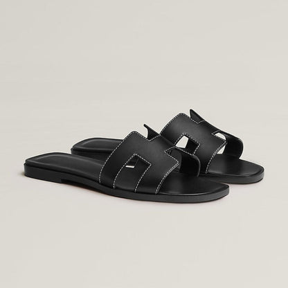 Classic White Leather Sandals With Wooden Heel