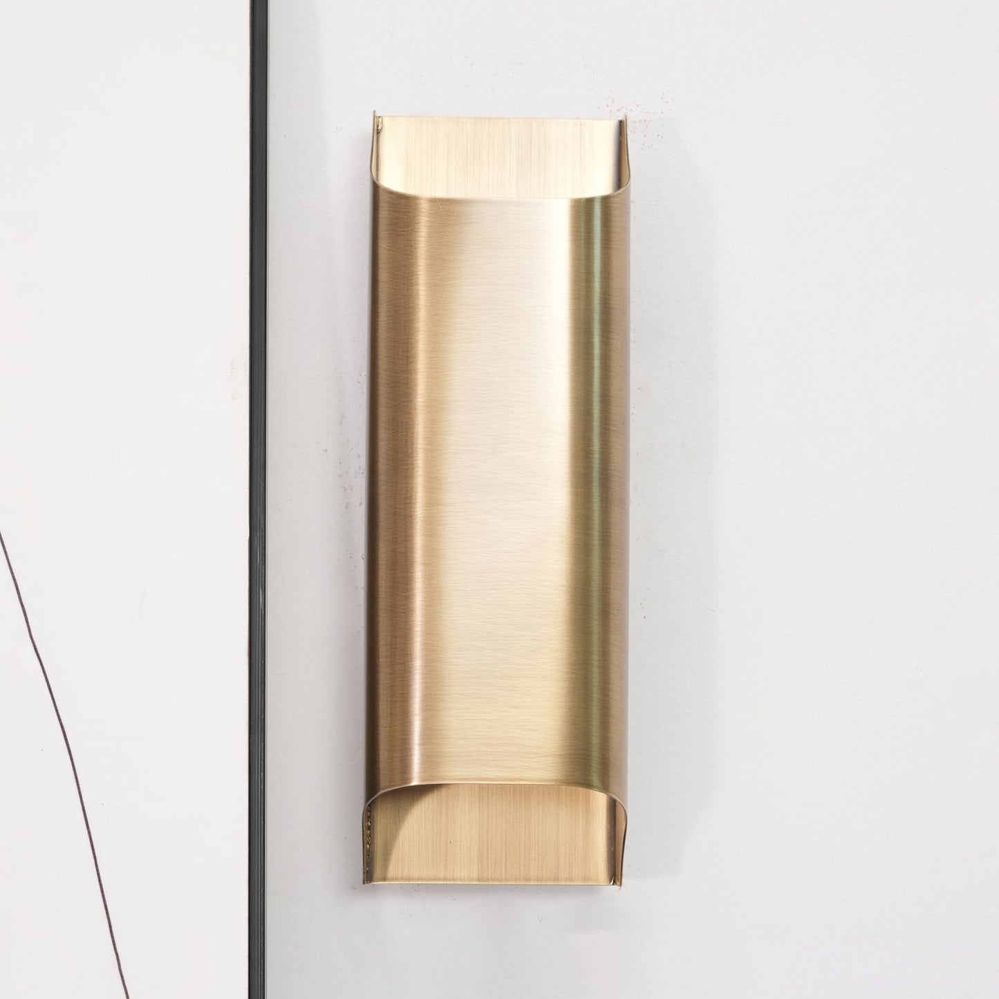Contemporary Arc Brass LED Wall Light Fixture