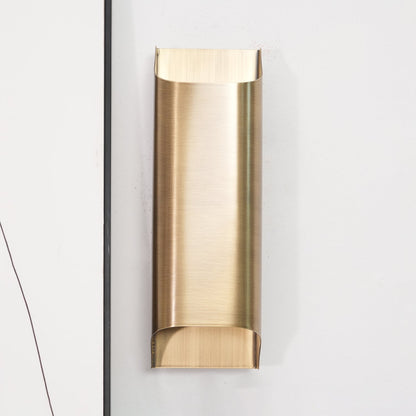 Contemporary Arc Brass LED Wall Light Fixture