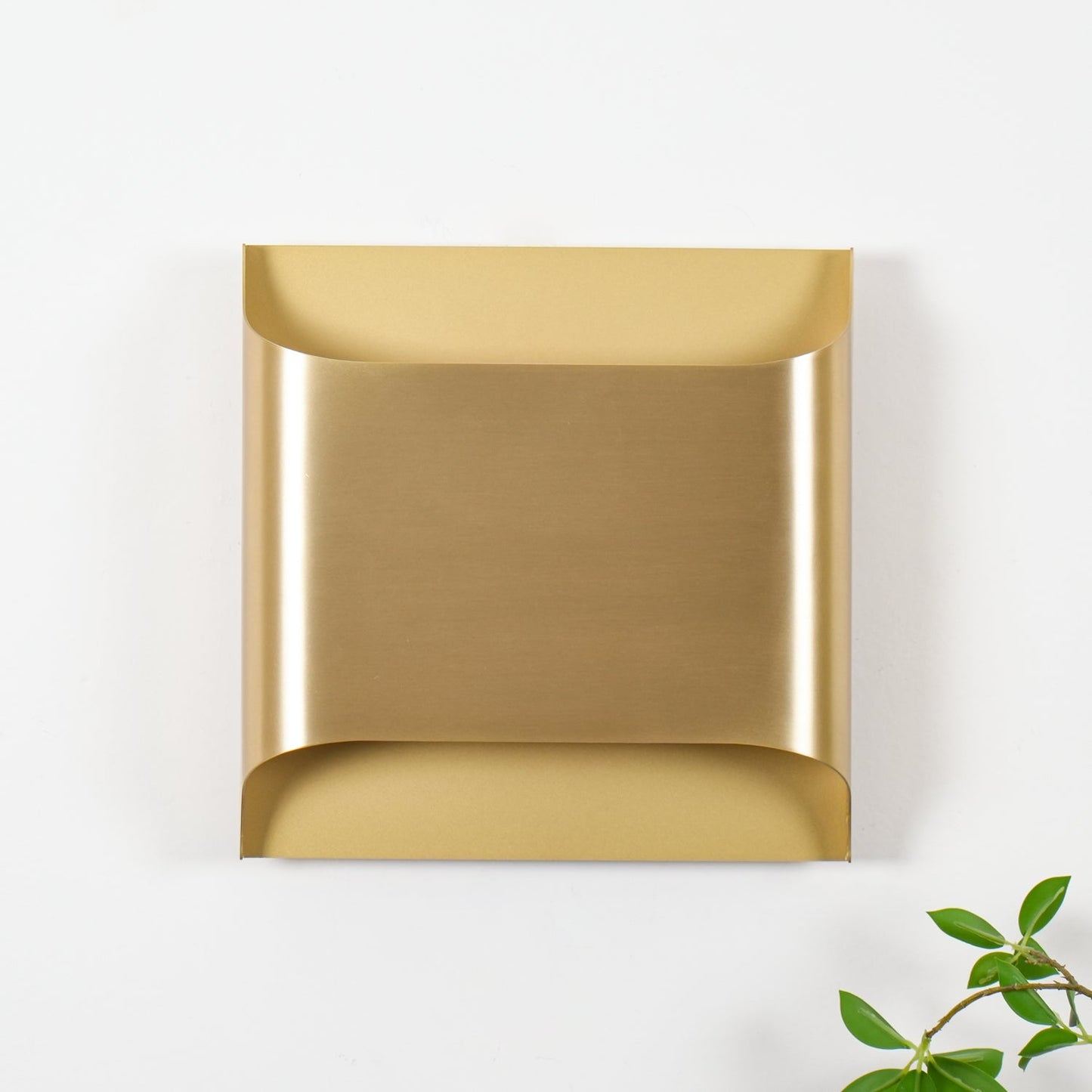 Contemporary Arc Brass LED Wall Light Fixture