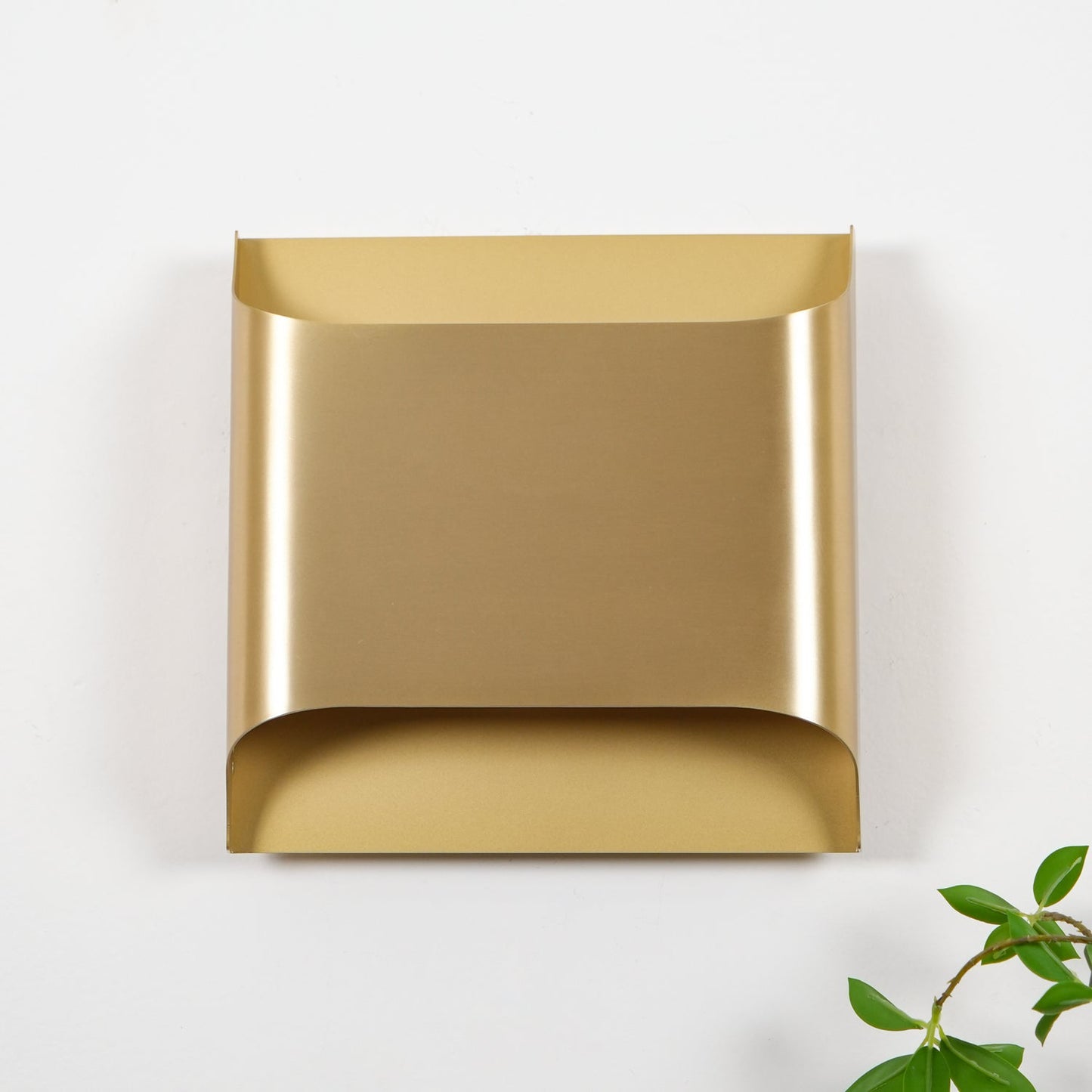 Contemporary Arc Brass LED Wall Light Fixture