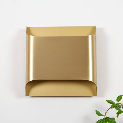 Contemporary Arc Brass LED Wall Light Fixture