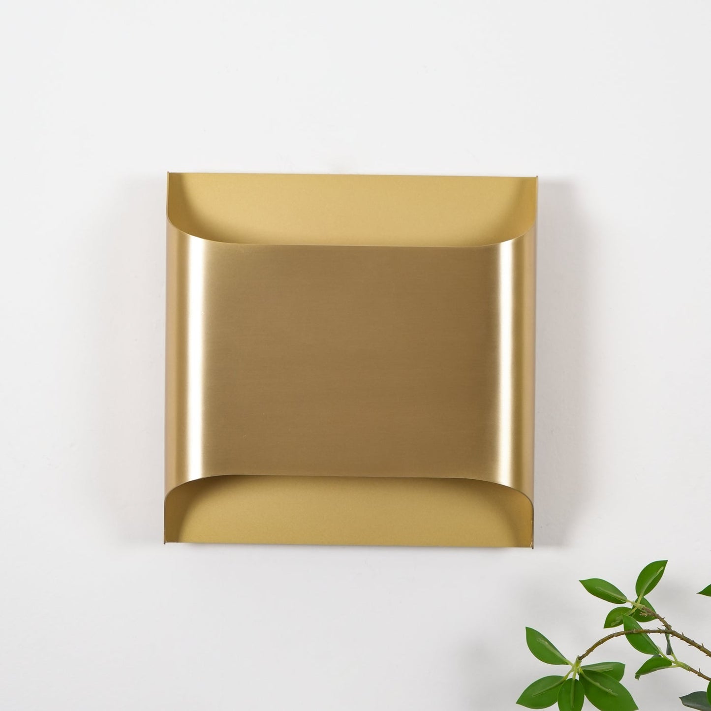 Contemporary Arc Brass LED Wall Light Fixture