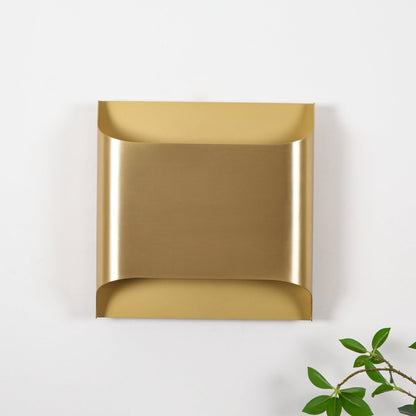 Contemporary Arc Brass LED Wall Light Fixture