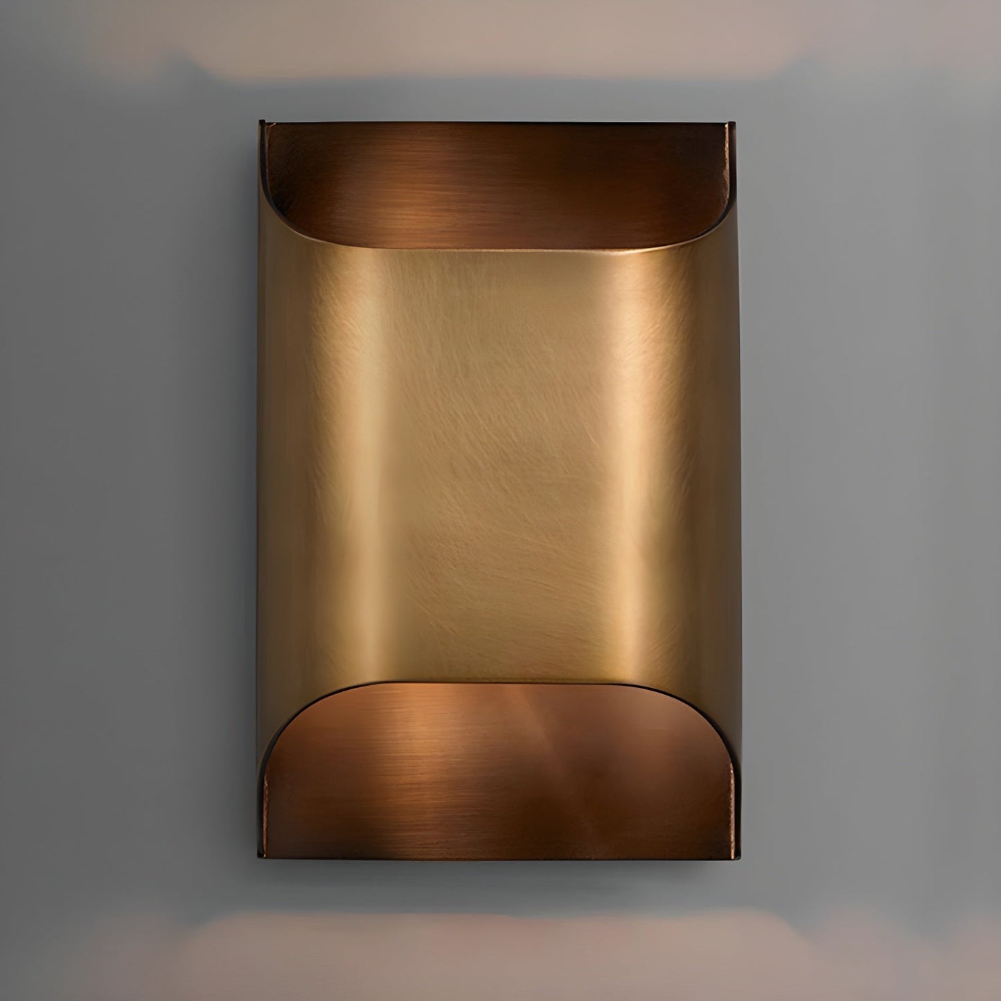 Contemporary Arc Brass LED Wall Light Fixture