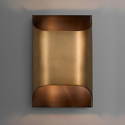 Contemporary Arc Brass LED Wall Light Fixture