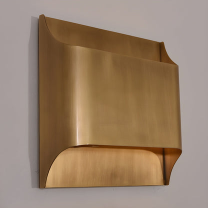 Contemporary Arc Brass LED Wall Light Fixture