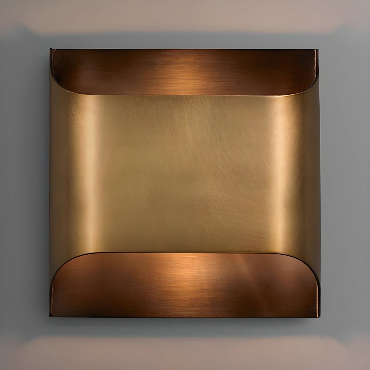 Contemporary Arc Brass LED Wall Light Fixture