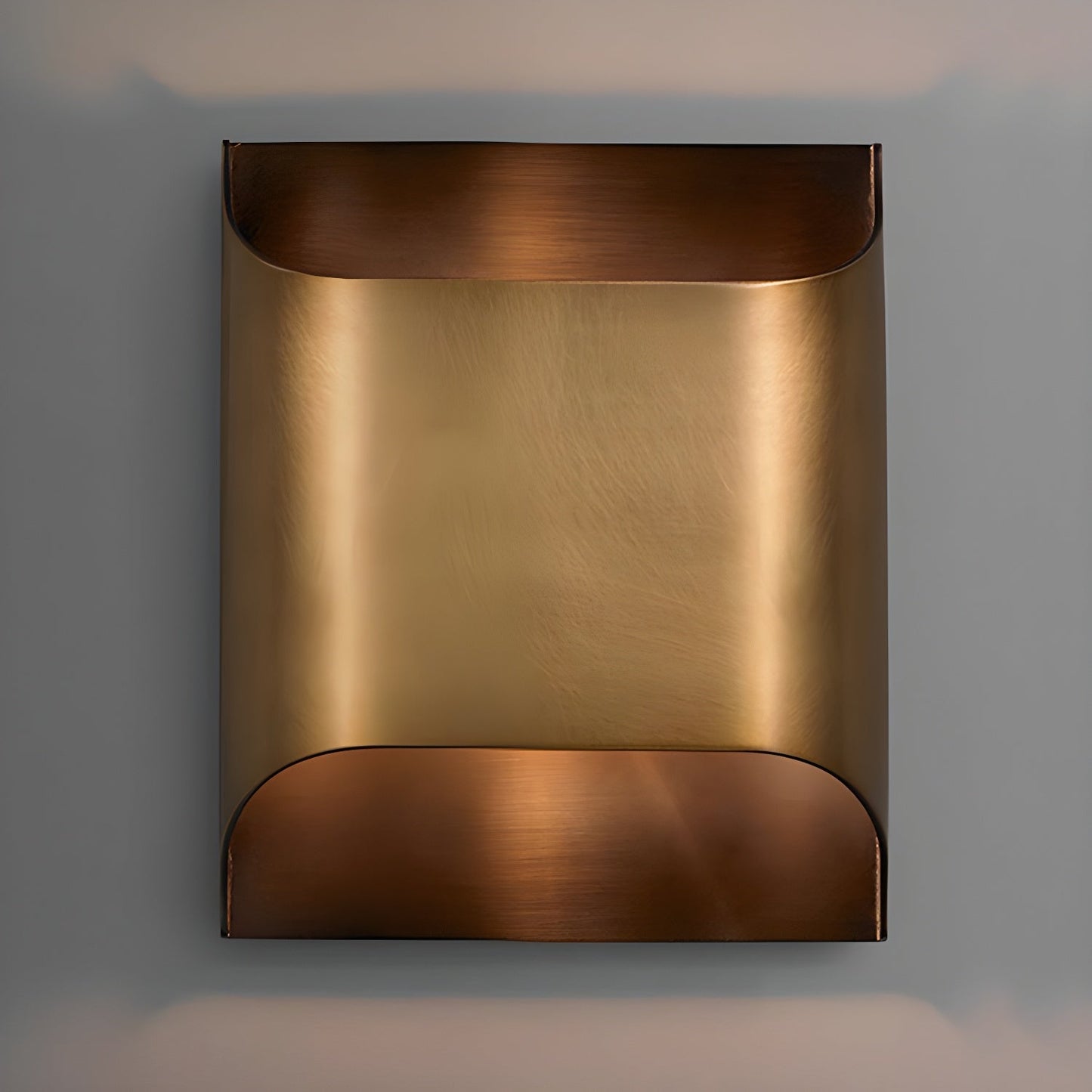 Contemporary Arc Brass LED Wall Light Fixture