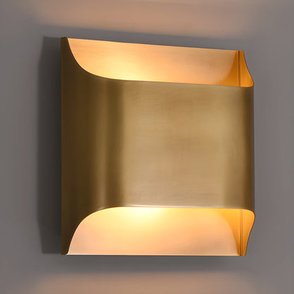 Contemporary Arc Brass LED Wall Light Fixture