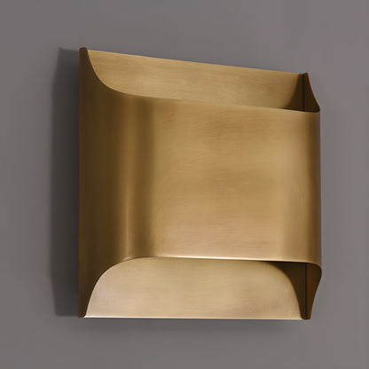 Contemporary Arc Brass LED Wall Light Fixture