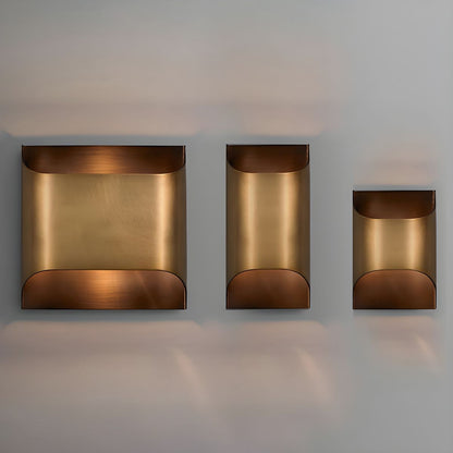 Contemporary Arc Brass LED Wall Light Fixture