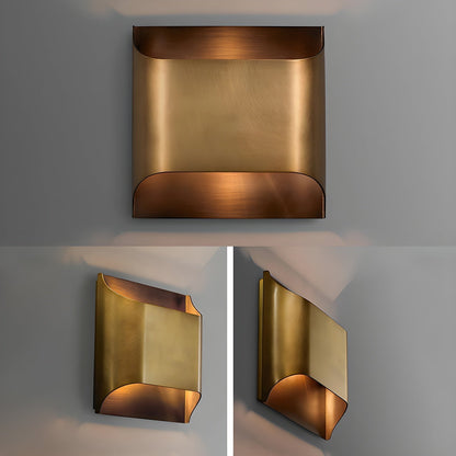 Contemporary Arc Brass LED Wall Light Fixture
