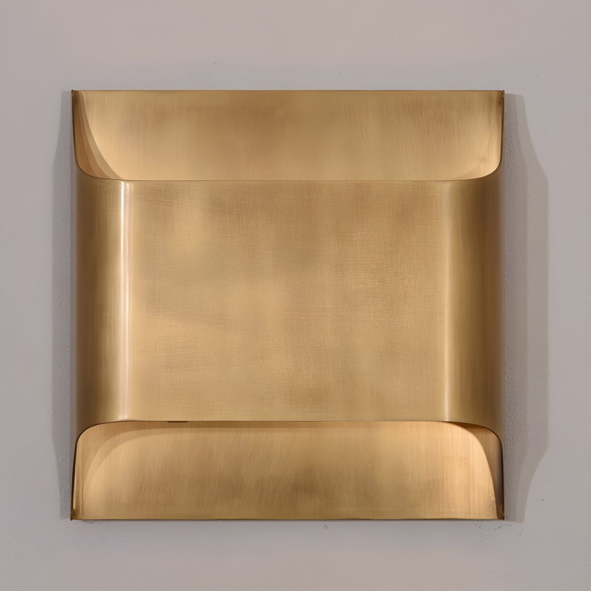 Contemporary Arc Brass LED Wall Light Fixture