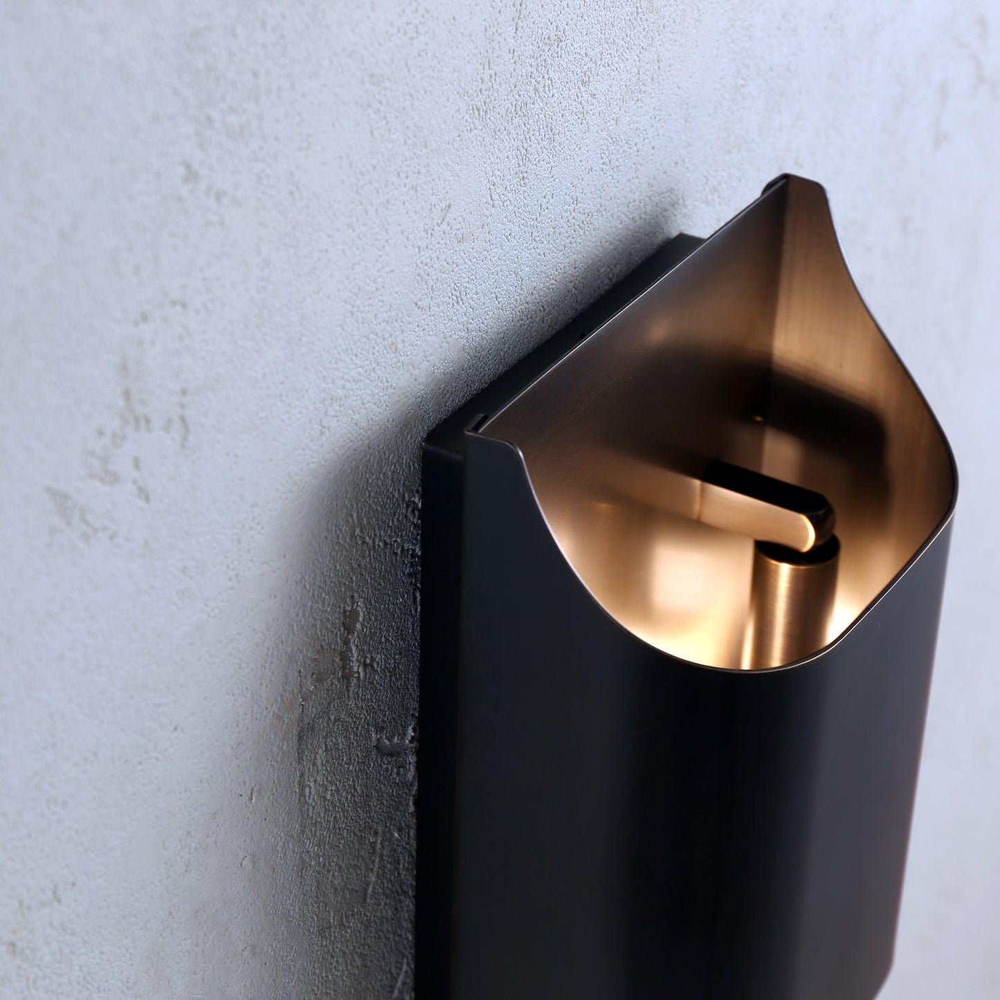 Contemporary Arc Brass LED Wall Light Fixture