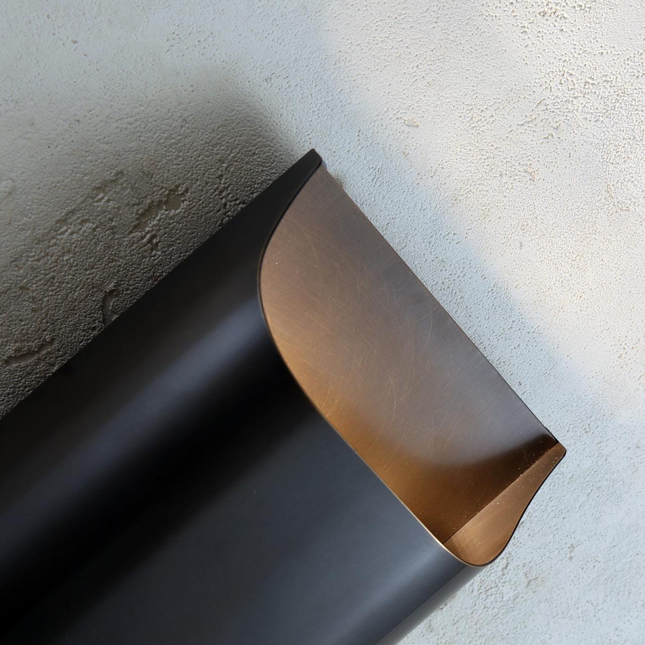 Contemporary Arc Brass LED Wall Light Fixture
