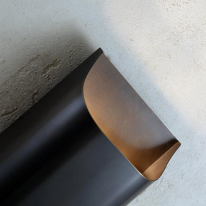 Contemporary Arc Brass LED Wall Light Fixture