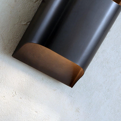Contemporary Arc Brass LED Wall Light Fixture