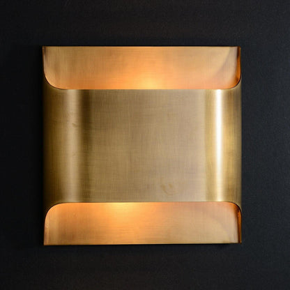 Contemporary Arc Brass LED Wall Light Fixture