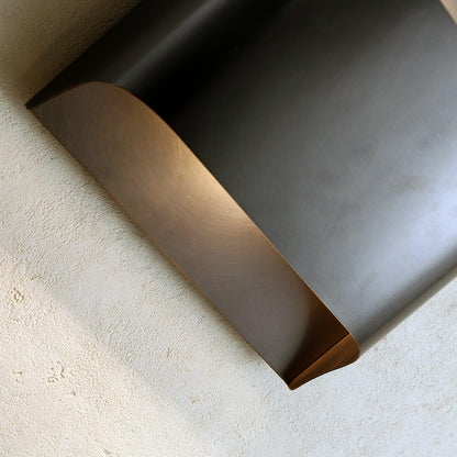 Contemporary Arc Brass LED Wall Light Fixture