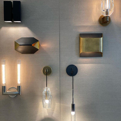 Contemporary Arc Brass LED Wall Light Fixture