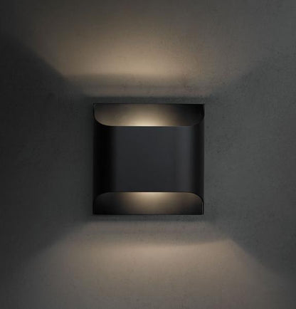 Contemporary Arc Brass LED Wall Light Fixture