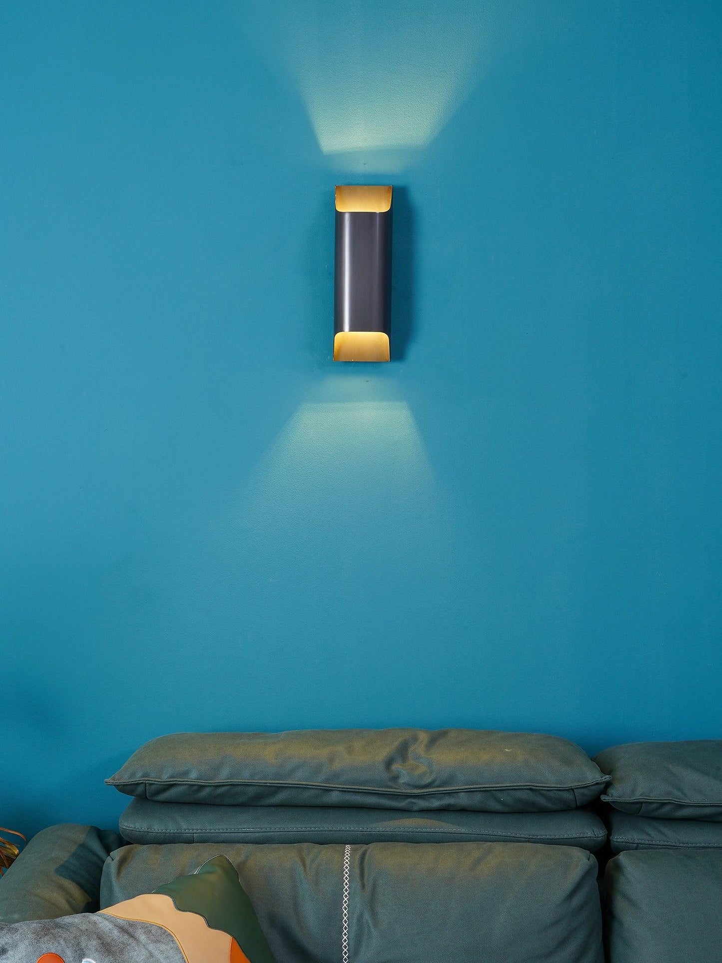Contemporary Arc Brass LED Wall Light Fixture