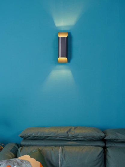 Contemporary Arc Brass LED Wall Light Fixture