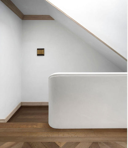 Contemporary Arc Brass LED Wall Light Fixture