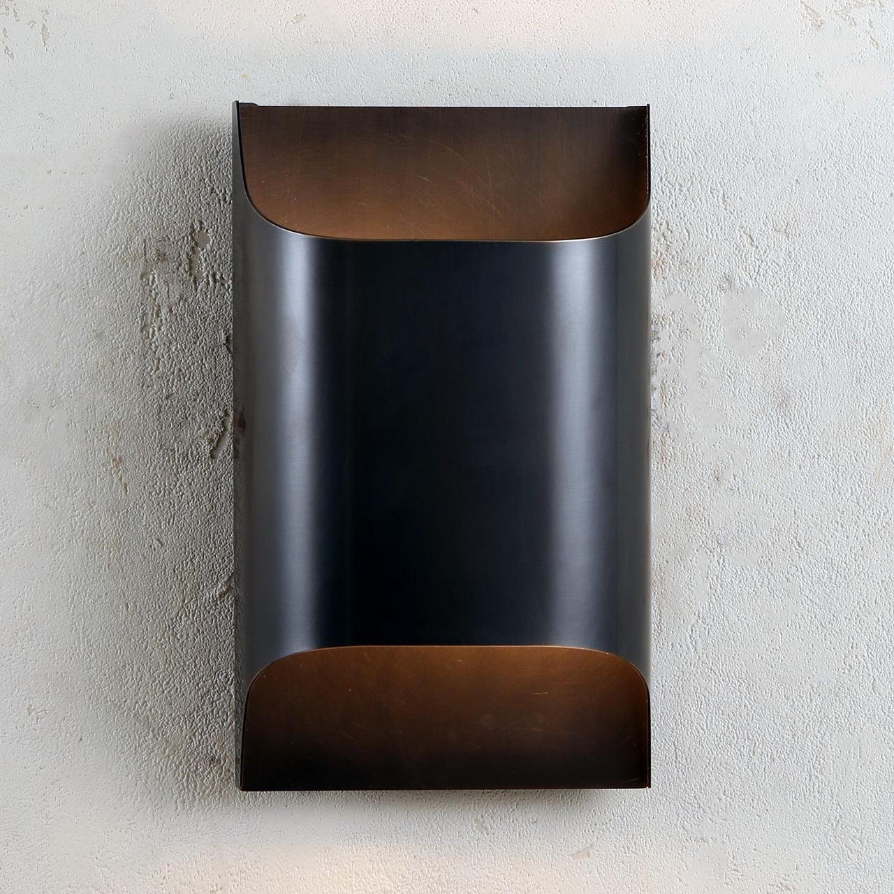 Contemporary Arc Brass LED Wall Light Fixture