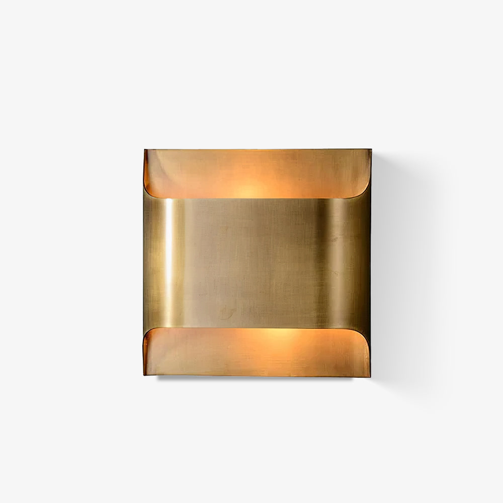 Contemporary Arc Brass LED Wall Light Fixture - OutfitLondon