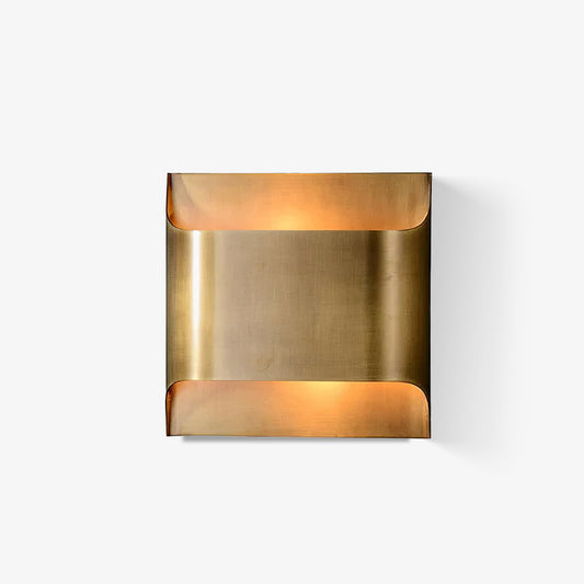 Contemporary Arc Brass LED Wall Light Fixture - OutfitLondon
