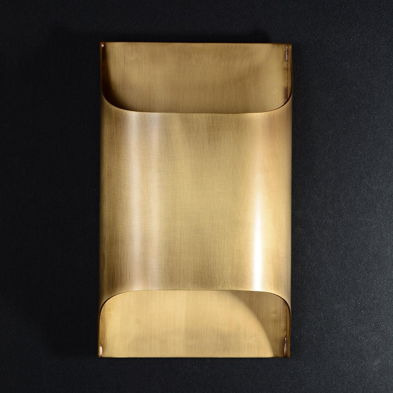 Contemporary Arc Brass LED Wall Light Fixture
