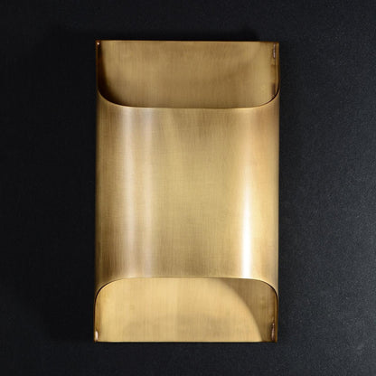 Contemporary Arc Brass LED Wall Light Fixture