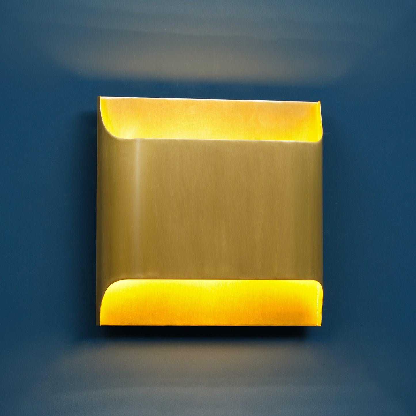 Contemporary Arc Brass LED Wall Light Fixture