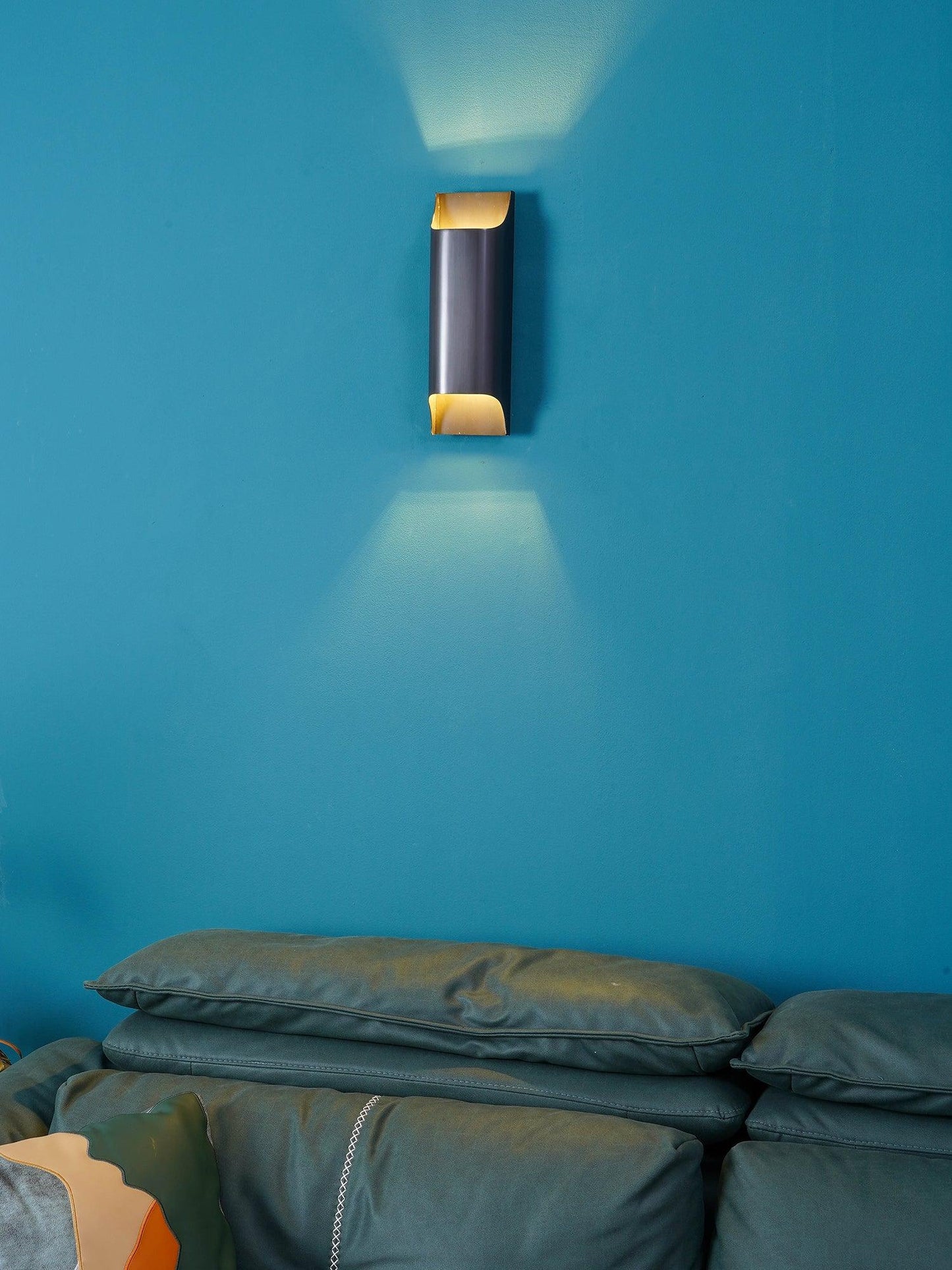 Contemporary Arc Brass LED Wall Light Fixture