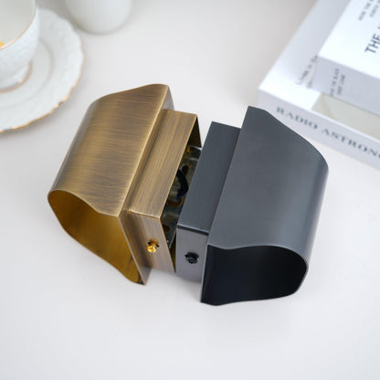 Contemporary Arc Brass LED Wall Light Fixture