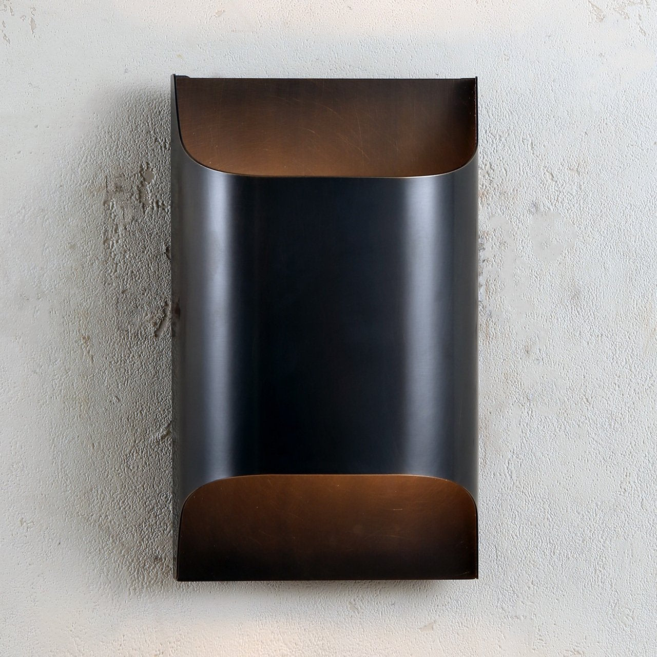 Contemporary Arc Brass LED Wall Light Fixture