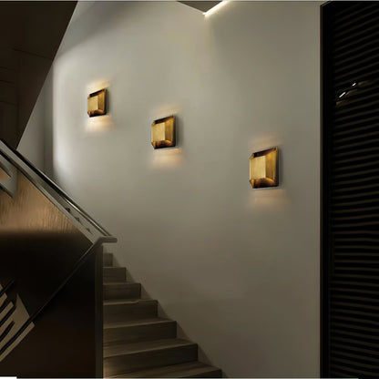 Contemporary Arc Brass LED Wall Light Fixture